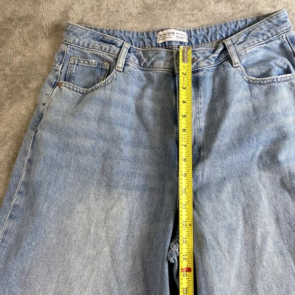 Denim & Co Super Wide Leg Light Wash Jeans Women's 12 Baggy Y2K Style Skater - Picture 9 of 12